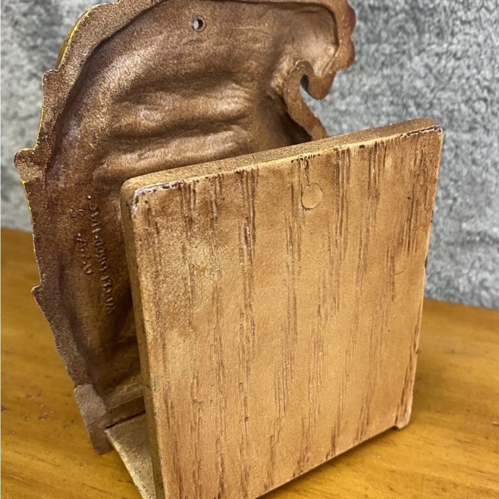 VTG 1950s Cornucopia Napkin Holder Give Us This Day Our Daily Bread, Cottagecore - Picture 3 of 8